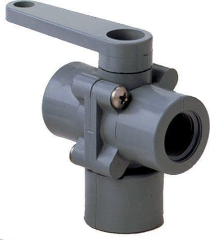 3 Way Valve 3x 1/2" F Threads Buna Poly