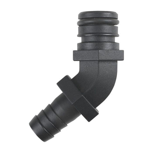 NorthStar Hose/Pipe Fitting — 1/2in. Hose Barb x 3/4in. Quick Connect Elbow, 50°